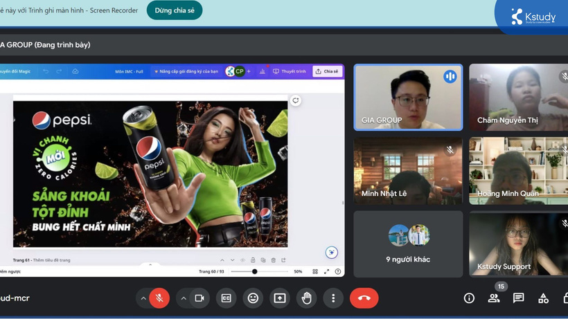 Lớp học trực tuyến của Kstudy