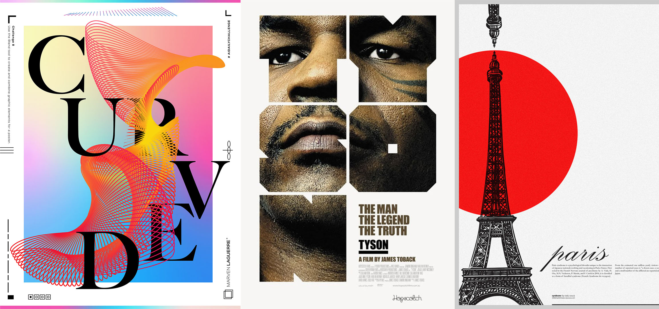 Ví dụ về cân bằng bất đối xứng trong bố cục poster