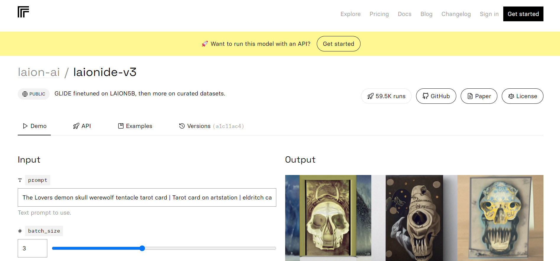 Web vẽ tranh bằng trí tuệ nhân tạo laionide v3