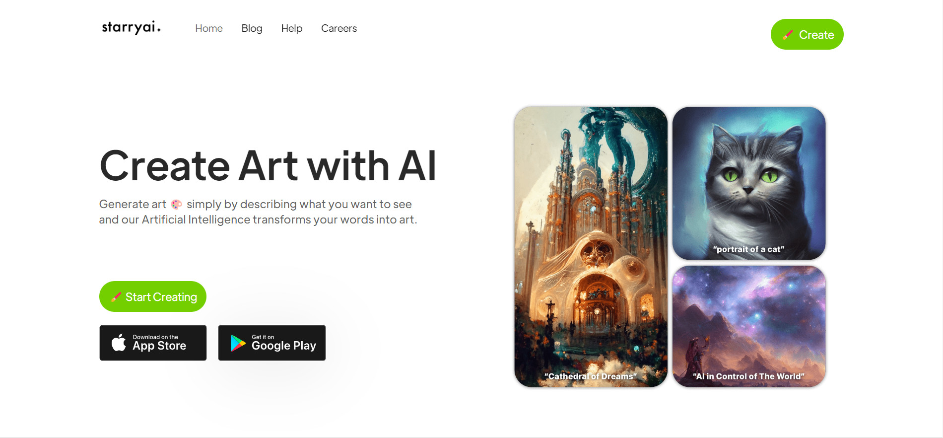Web vẽ tranh bằng trí tuệ nhân tạo starryai