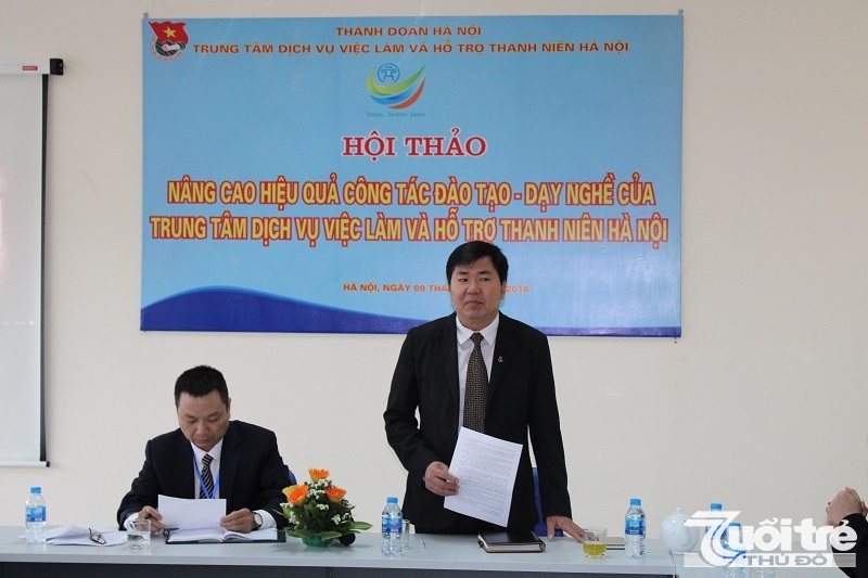 Đại diện thành đoàn Hà Nội phát biểu