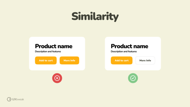 Similarity in ux design