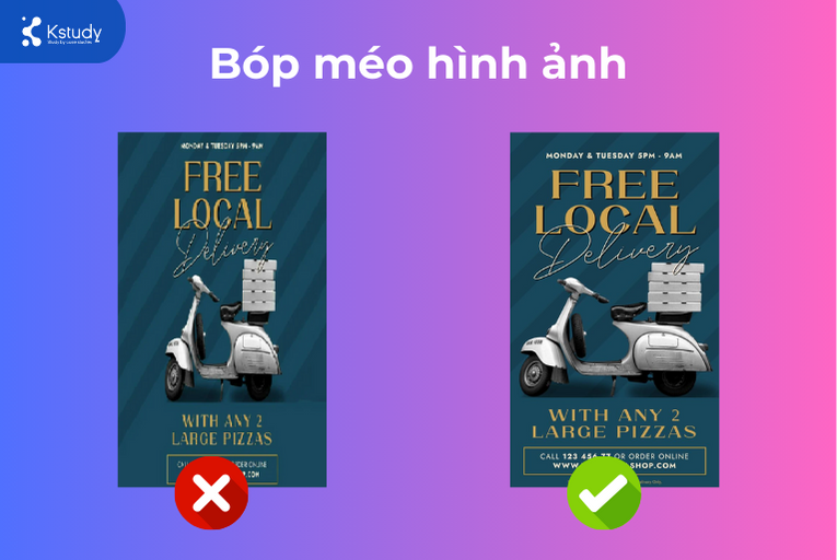 Lỗi bóp méo hình ảnh khi thiết kế