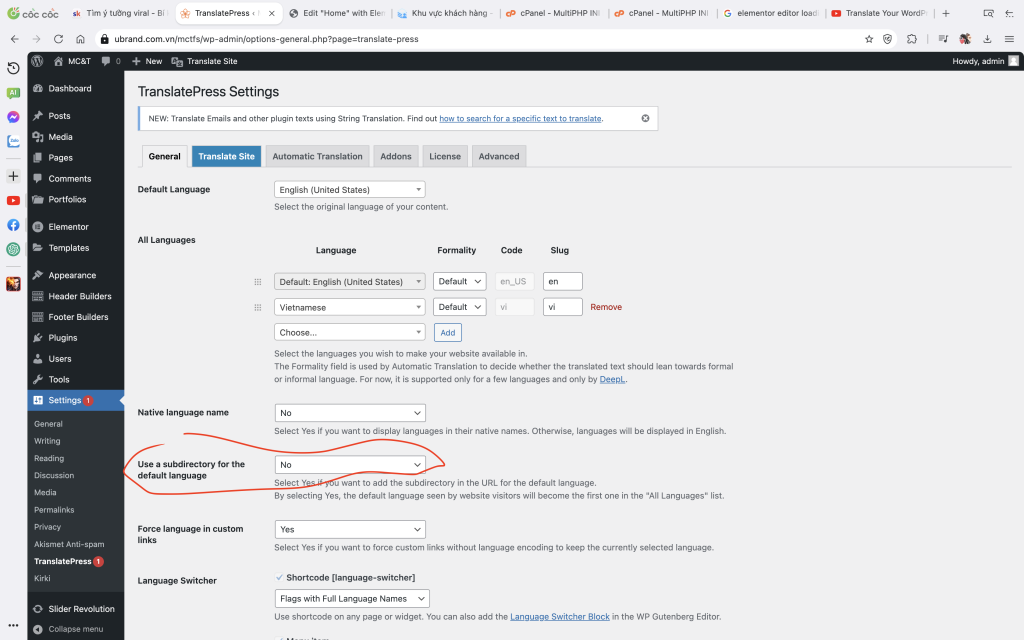 Sửa lỗi xung đột translatepress và elementor trong wordpress 2 Sửa lỗi translatepress với elementor