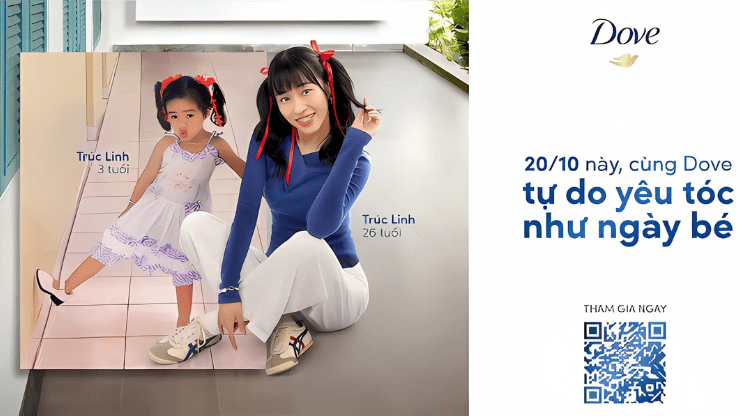 Chiến dịch ngày 2010 của dove - cùng dove tự do yêu tóc như ngày bé