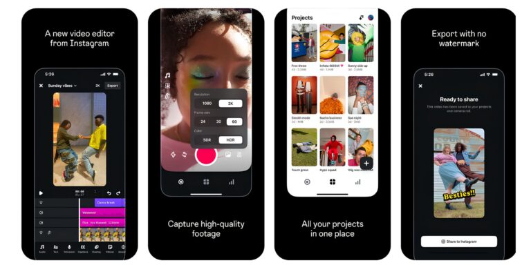 ứng dụng meta edits dùng để chỉnh sửa video thay cho capcut