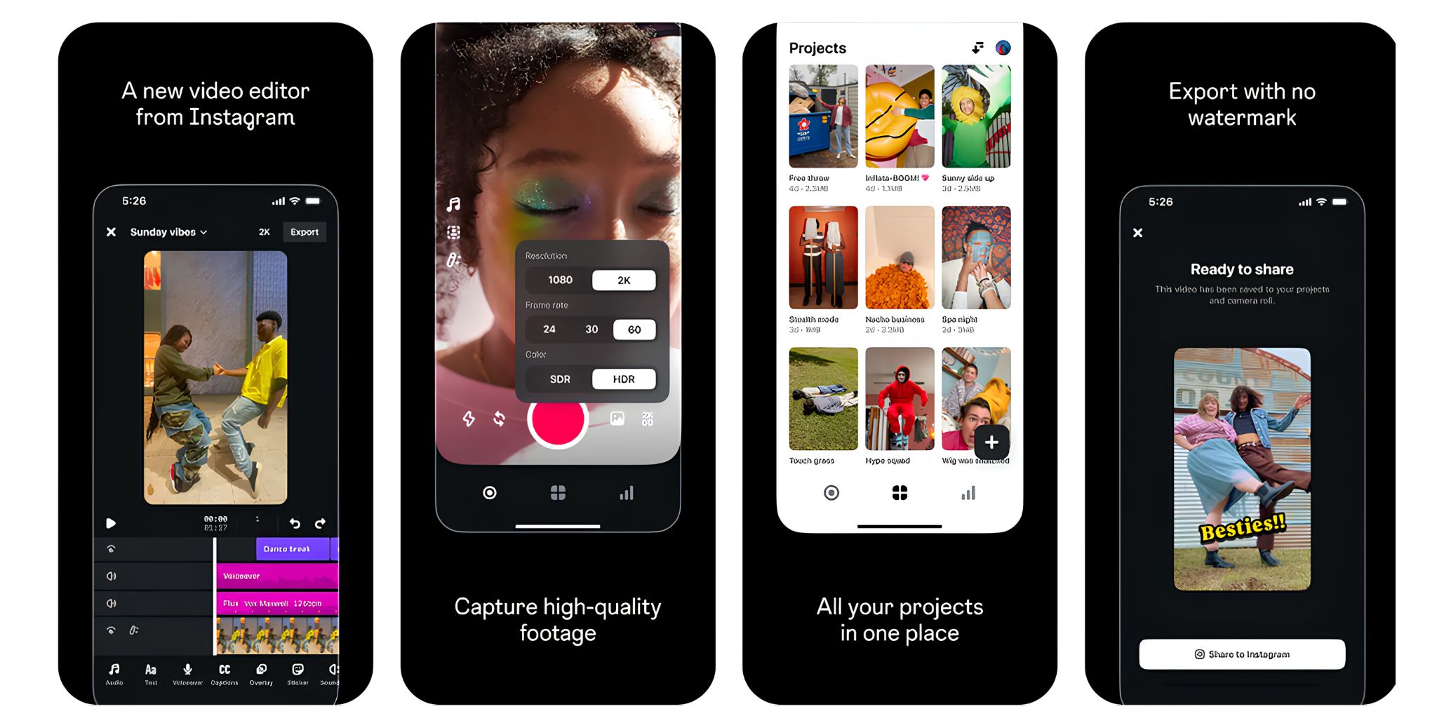 ứng dụng meta edits dùng để chỉnh sửa video thay cho capcut
