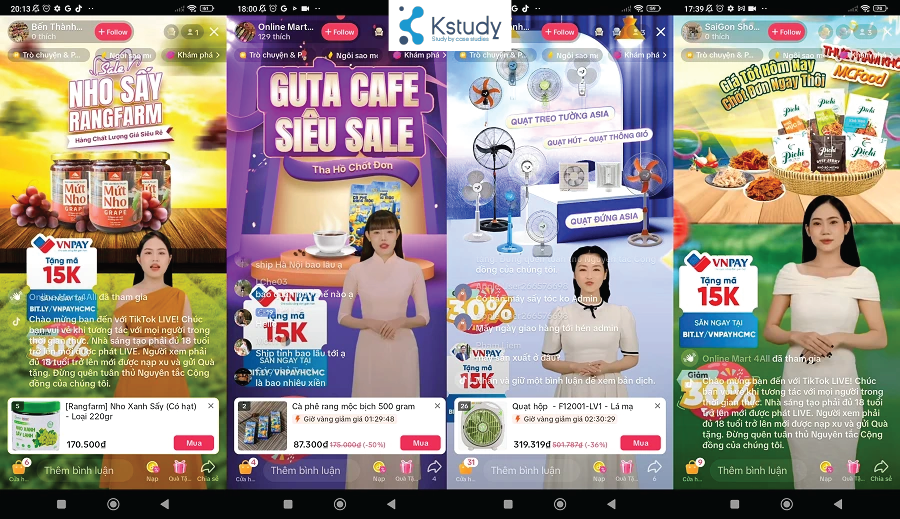 Local brand livestream thuc day qua trinh mua hang