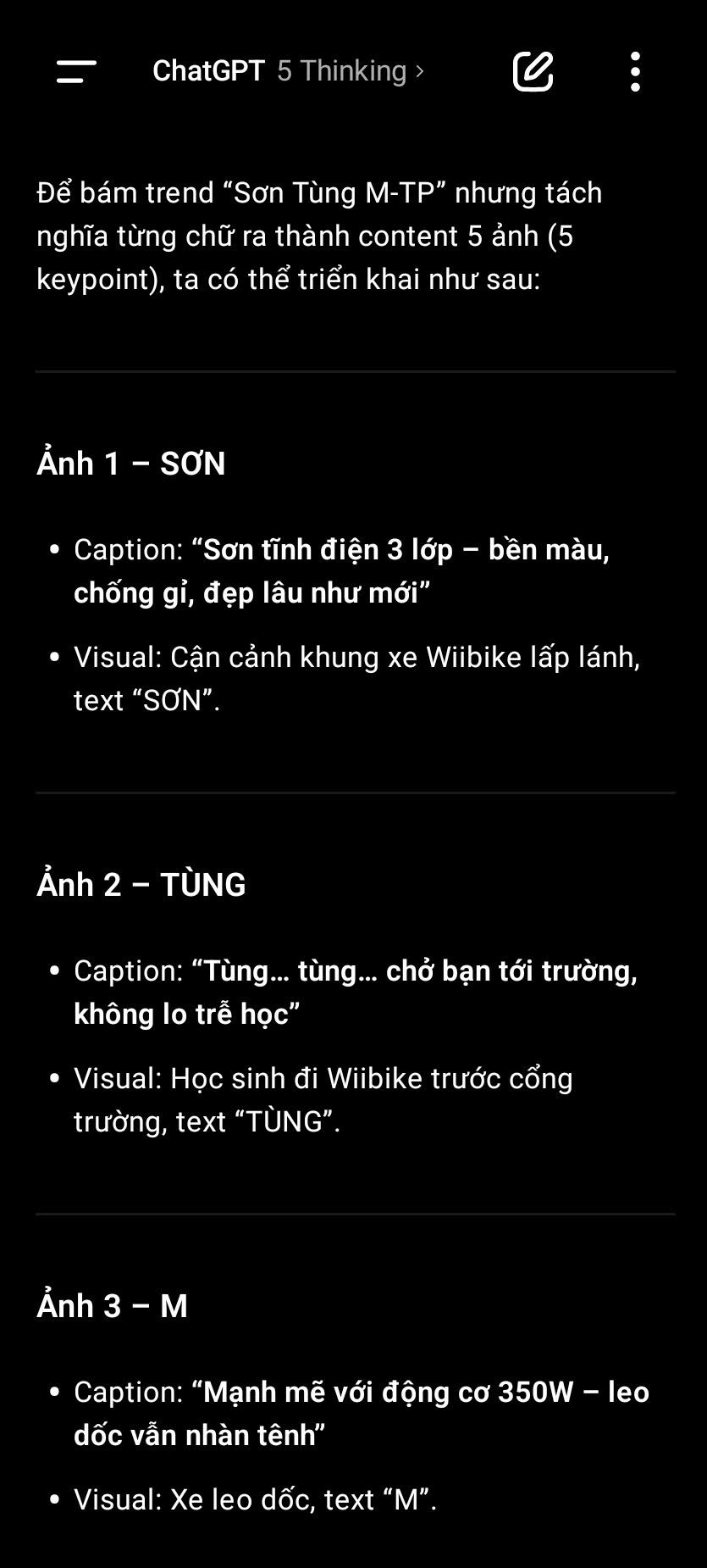 dùng chatgpt bắt trend sơn tùng mtp