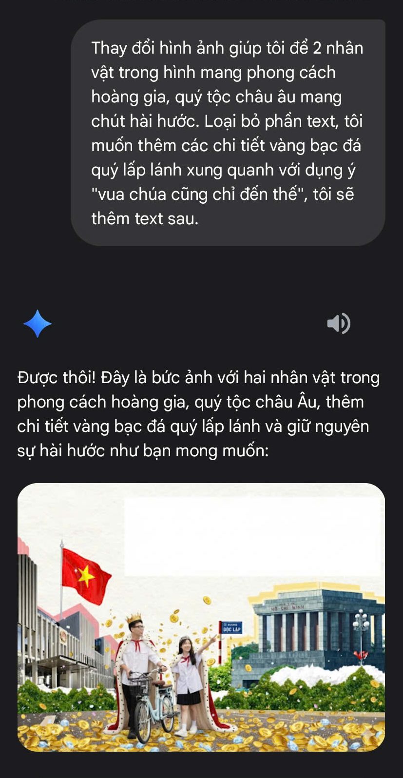 dùng Ai chỉnh sửa ảnh theo yêu cầu