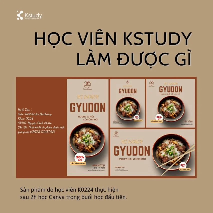 Sản phẩm của học viên Kstudy 11