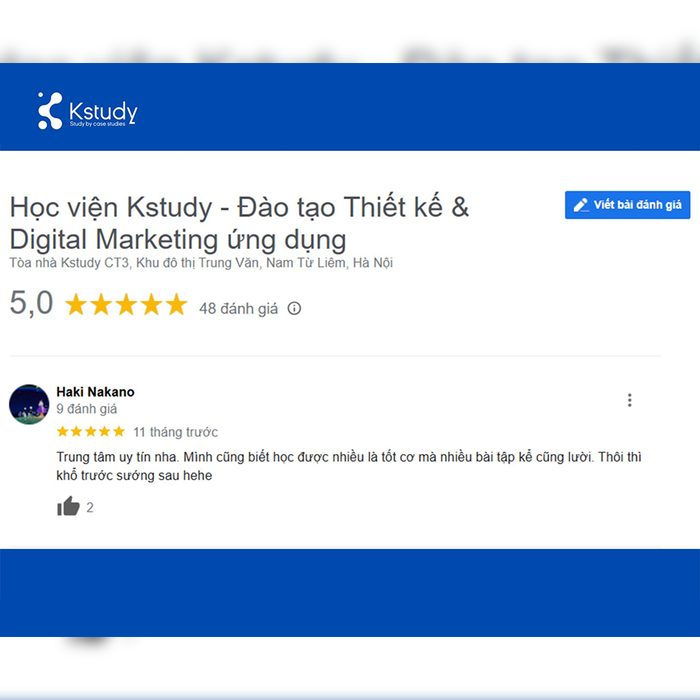 Feedback học viên Kstudy 16