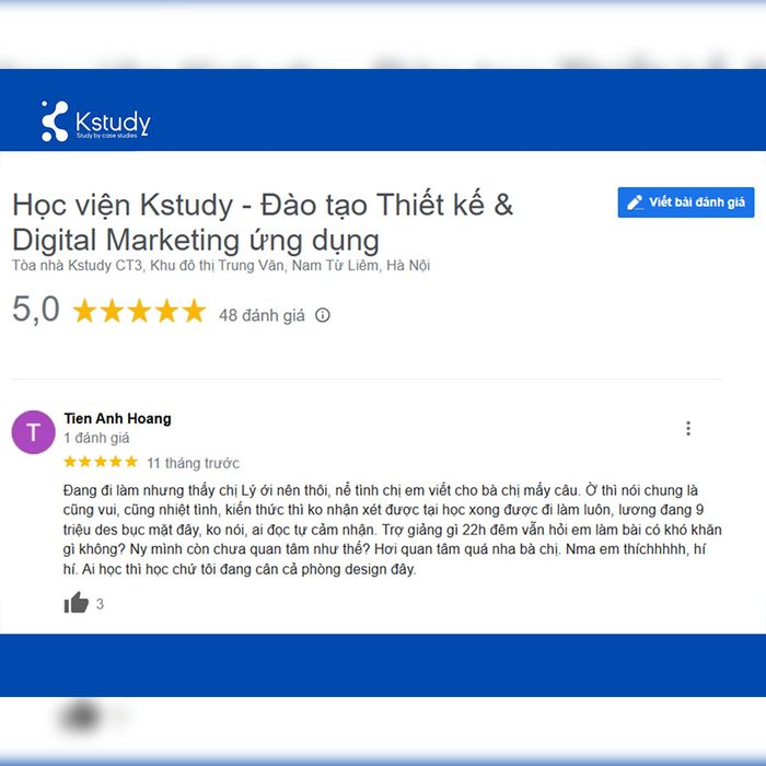 Feedback học viên Kstudy 17